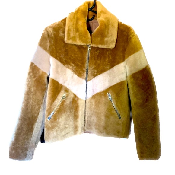 Sandro Samantha Shearling jacket, size 1FR - Picture 3 of 12